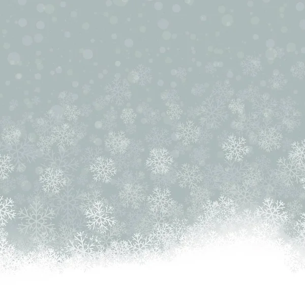 Modèle Flocons Neige Sur Fond Gris Texture Décorative Noël Hiver — Image vectorielle