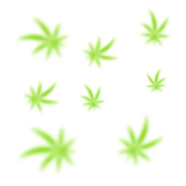 Green Cannabis Leaves Seamless Background Pola Marijuana Pertumbuhan Medis Hemp - Stok Vektor