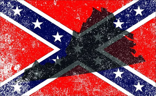 Die Flagge Der Eidgenossen Während Des Amerikanischen Bürgerkriegs Mit Der — Stockvektor