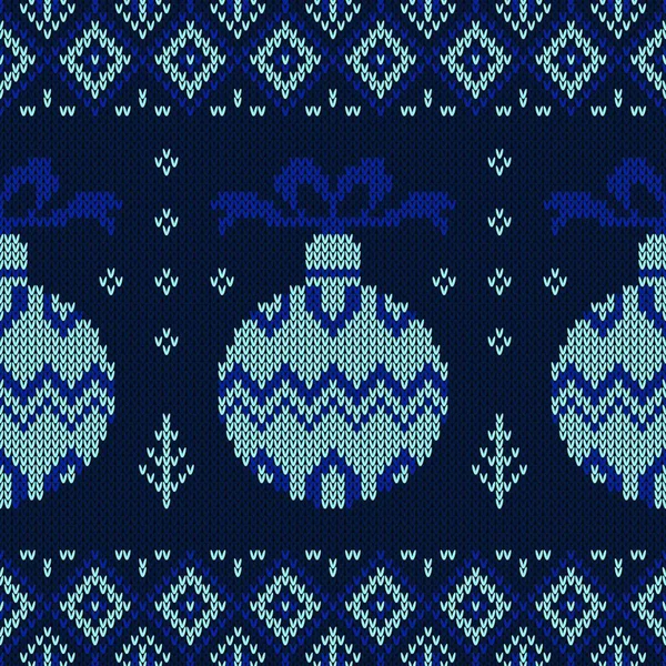 Новорічний Язаний Візерунок Зимовий Геометричний Безшовний Візерунок Дизайн Светрів Шарфів — стоковий вектор