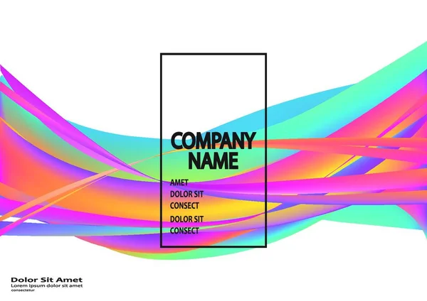 流体の図形です 液バック 明るい抽象的な背景の概念 トレンディなグラデーション波デザイン ポスター レイアウトの雑誌チラシ バナーのパンフレットの表紙のテンプレート ベクトルを設定 — ストックベクタ