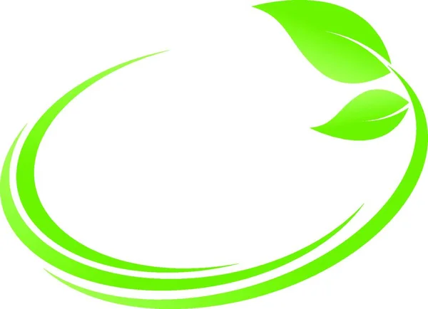 Leaves Plant Organic Gardener Wellness Naturopath Vegan Logo — Stock Vector