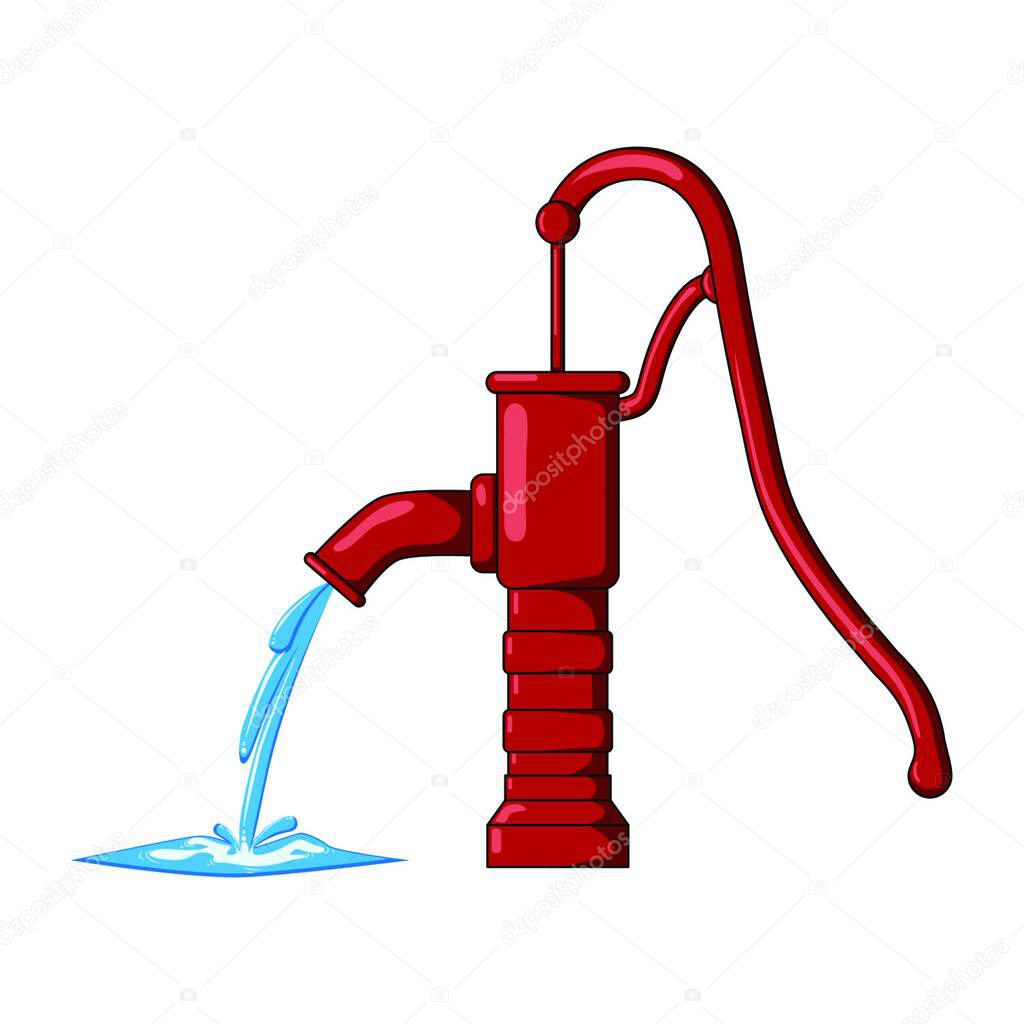 Water stream water pump design isolated on white background.