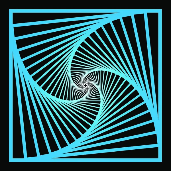 Внутрішній Концентричний Обертовий Спірально Квадратний Абстрактний Геометричний Фон Сходи Оптичний — стоковий вектор