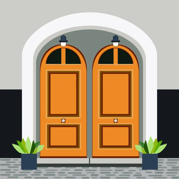 Puerta de inicio de dibujos animados — Archivo Imágenes Vectoriales