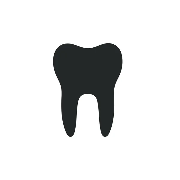 白い背景に隔離された歯のフラットアイコン ベクターイラスト — ストックベクタ