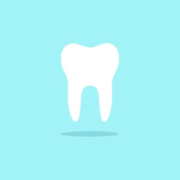 Icona Dentata Piatta Con Sfumatura Sfondo Blu Illustrazione Vettoriale — Vettoriale Stock