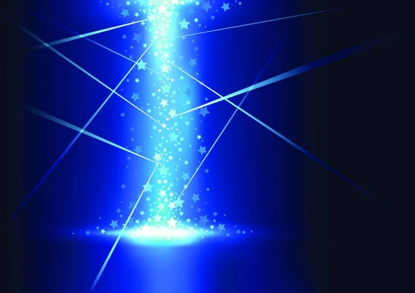 輝く光に落ちる星 抽象的な魔法の背景イラスト ベクトル — ストックベクタ