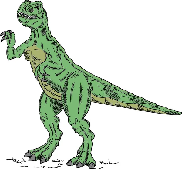 Vektor Dinosaurier Isoliert Auf Dem Hintergrund — Stockvektor