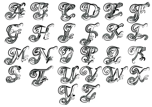 Lettres Pour Monogramme Initiales Isolées Sur Blanc — Image vectorielle