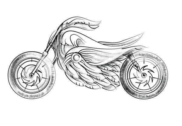 Символ Мотоцикла Белом Фоне — стоковый вектор