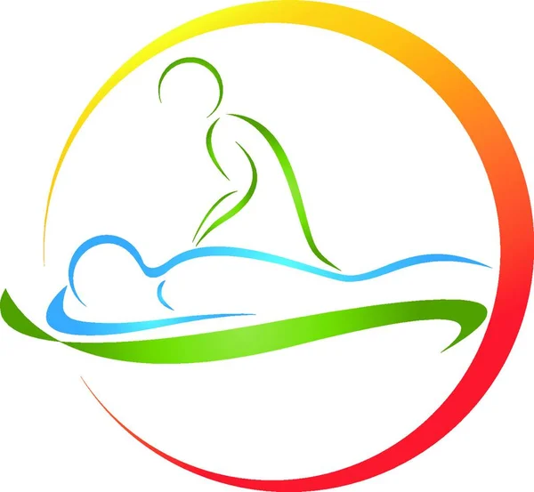 Lidé Ortopedie Přírodovědci Chiropraktici Masáže Logo — Stockový vektor
