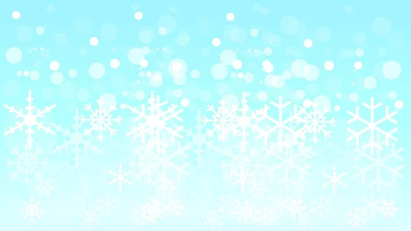 Snow Snowfall Snowflake Winter Background — Stock Vector