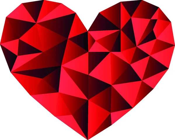 Серце Камінь Діамант Кристал Любов Логотип — стоковий вектор