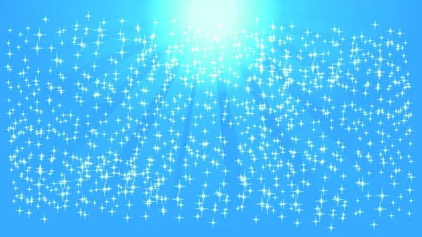 Beams Light Sky Blue Sun Background — Stock Vector