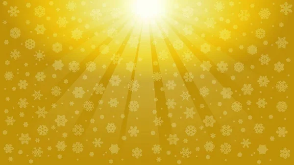 Beams Light Sky Snow Snowfall Snowflake Winter Background — Stock Vector