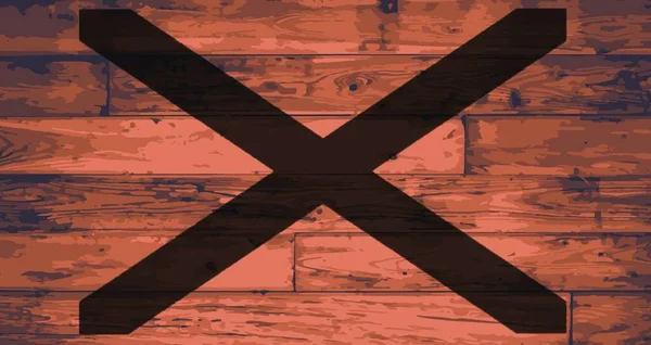 阿拉巴马州旗在木板上打上烙印 — 图库矢量图片