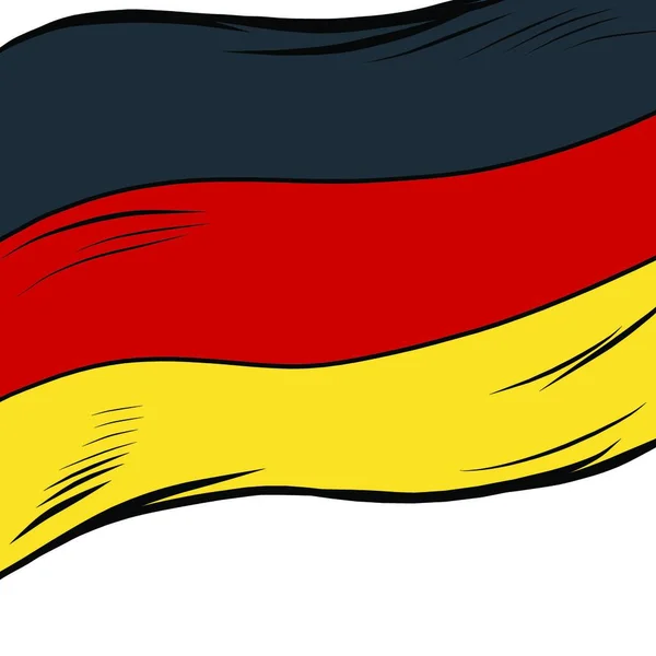 Nationalflagge Deutschlands Comic Cartoon Pop Art Retro Vektor Illustration Zeichnung — Stockvektor