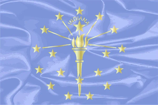 Stát Vlajky Státu Usa Pokud Indiana — Stockový vektor