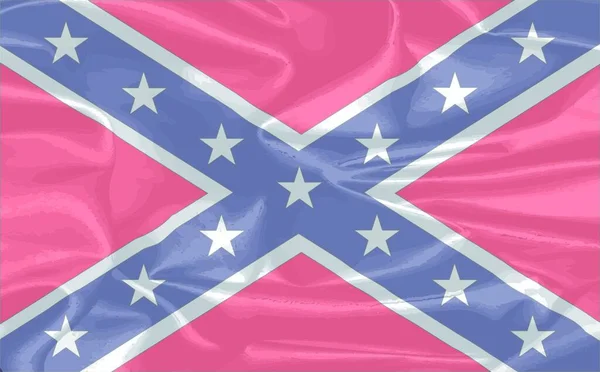 Konföderáció Zászlaja Amerikai Polgárháború Idején — Stock Vector