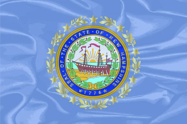 Bandiera Stato Dello Stato Usa Del New Hampshire — Vettoriale Stock