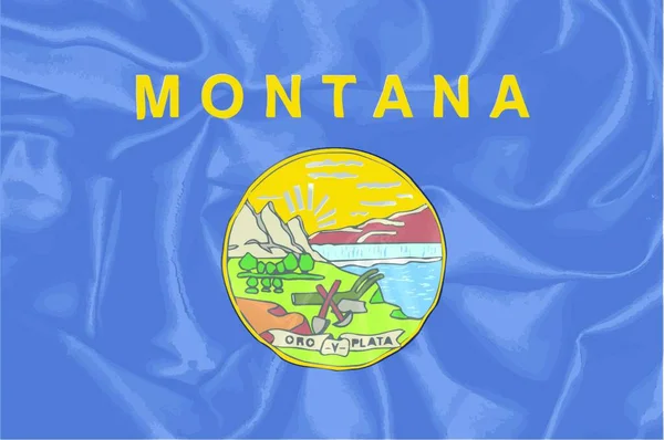 Stát Vlajky Státu Usa Montana — Stockový vektor