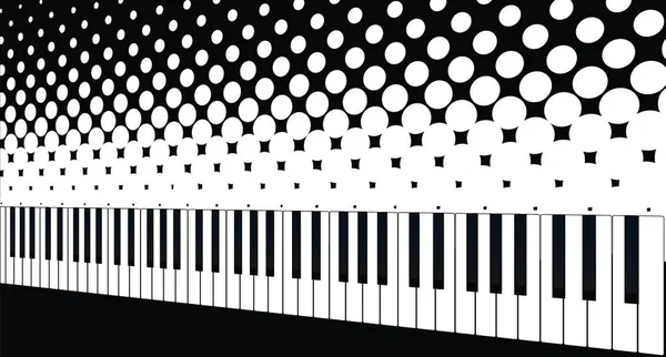 Μαύρο Και Άσπρο Πλήκτρα Πιάνου Που Ένα Μαύρο Και Άσπρο — Διανυσματικό Αρχείο