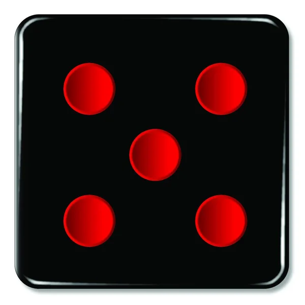 Visage Avec Cinq Taches Rouges Sur Fond Blanc — Image vectorielle