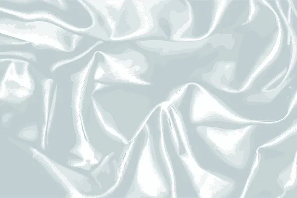 Типичный Белый Шелковый Фон Складками — стоковый вектор