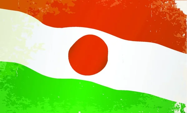 Vlag Van Het Afrikaanse Land Niger — Stockvector