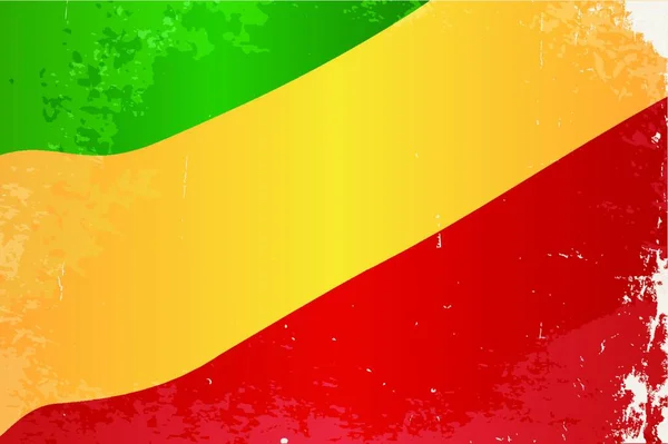 Flaga Afrykańskiego Kraju Republiki Konga — Wektor stockowy