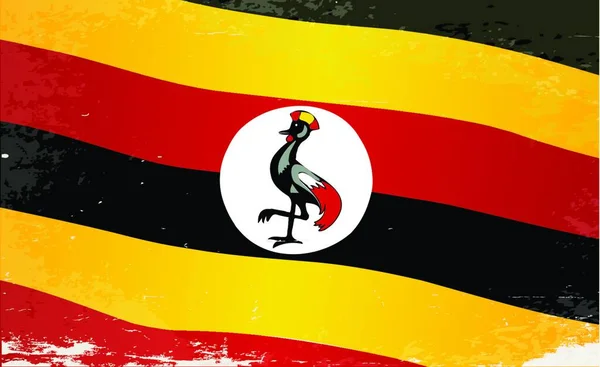 Zászló Afrikai Ország Uganda — Stock Vector
