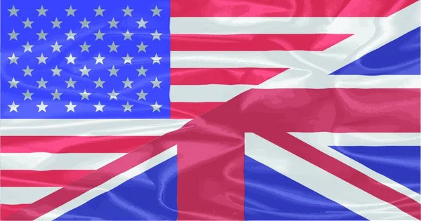 Una Unión Las Estrellas Rayas Union Jack Seda — Archivo Imágenes Vectoriales