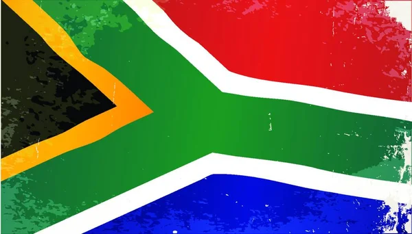 Vlag Van Het Afrikaanse Land Zuid Afrika — Stockvector