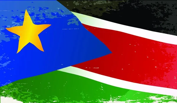 Bandera Del País Africano Sudán Del Sur — Archivo Imágenes Vectoriales