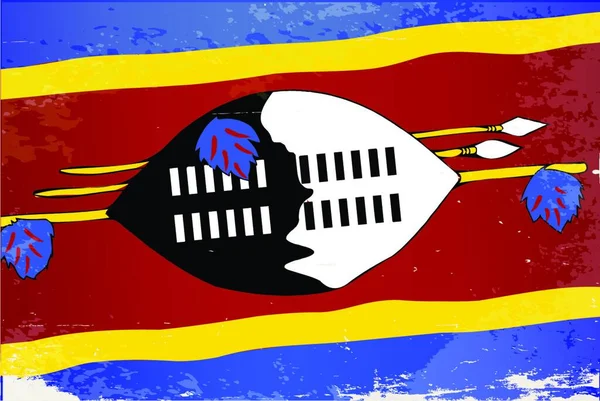 Прапор Африканської Країни Свазіленд — стоковий вектор