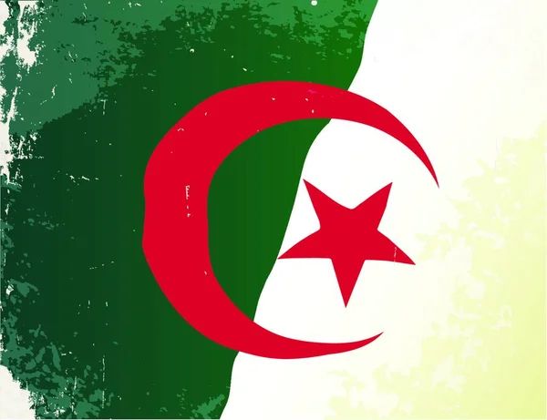 Bandiera Del Paese Africano Algeria — Vettoriale Stock