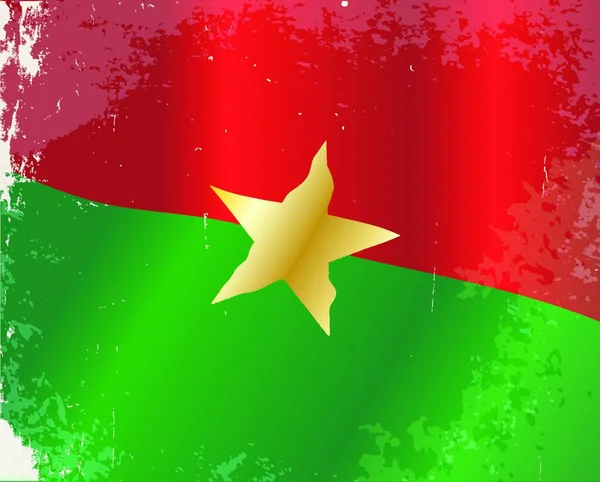 Bandeira País Africano Burkina Faso — Vetor de Stock