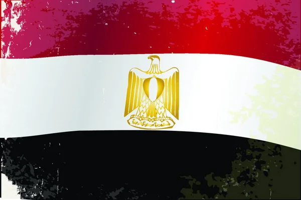 Bandiera Del Paese Africano Egitto — Vettoriale Stock