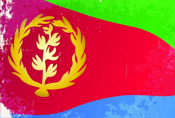 Die Flagge Des Afrikanischen Landes Eritrea — Stockvektor