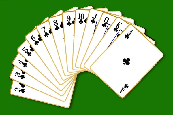 Ігрова Картка Костюмі Клубів — стоковий вектор