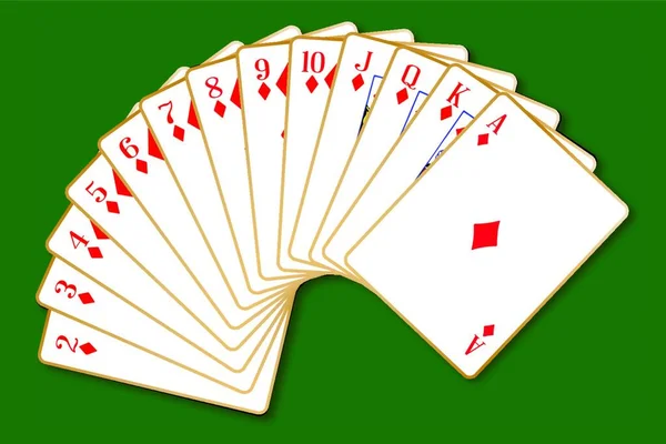 Die Spielkarte Der Farbe Karo — Stockvektor