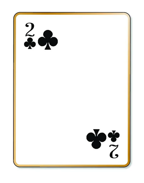这张牌是白底球杆的两张牌 — 图库矢量图片