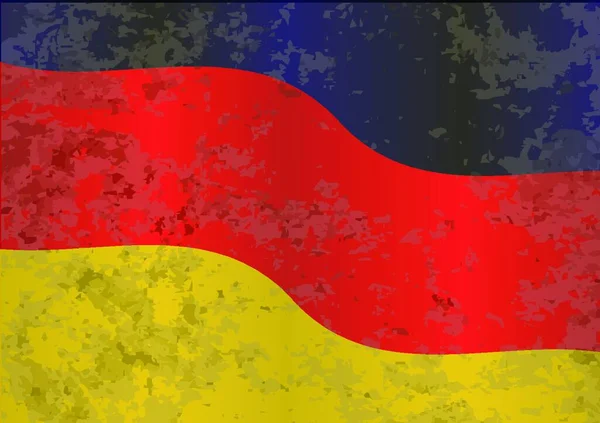 Drapeau Allemagne Rouge Noir Avec Effet Grunge — Image vectorielle