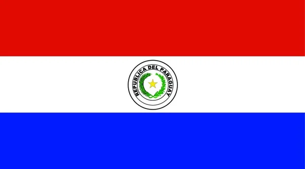 Vlag Van Het Zuid Amerikaanse Land Paraguay — Stockvector