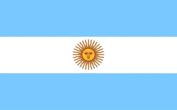 Drapeau Pays Sud Américain Argentine — Image vectorielle