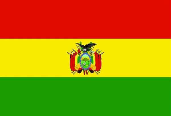 Bandera Del País Sudamericano Bolivia — Vector de stock