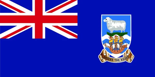 Σημαία Της Νοτιοαμερικανικής Χώρας Των Νήσων Φώκλαντ — Διανυσματικό Αρχείο