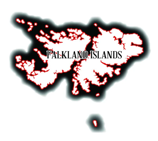 Карта Южной Америки Фолклендских Островах — стоковый вектор