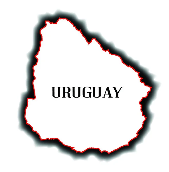 Uruguay Dél Amerikai Országának Üres Térképe — Stock Vector